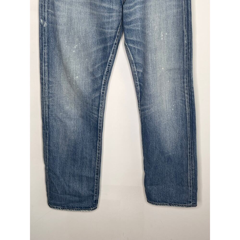Moussy Vintage Selvedge Paint Splatter High Waisted Button Fly Straight Jeans 28 - Picture 4 of 13